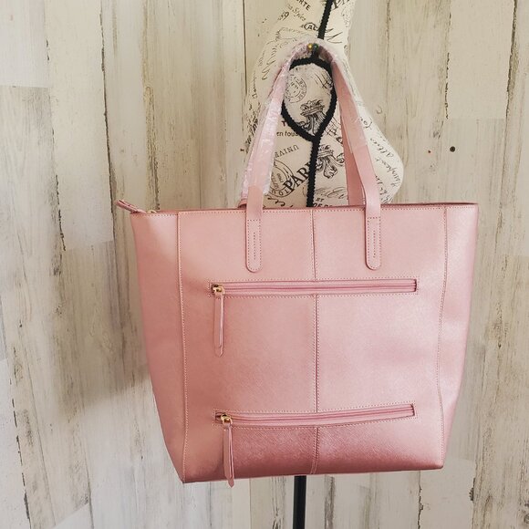 NWT JOY MANGANO  E*LITE TRAVEL COLLECTION LEATHER TOTE with RFID PROTECTION - Picture 6 of 8